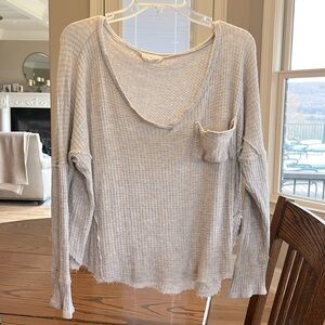 Before You Waffle Oversized Long Sleeve Top